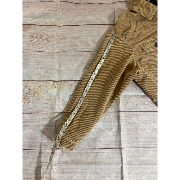 Zara Outerwear Women's Brown Corduroy Button Front Collared Jacket - Small - Picture 7 of 9